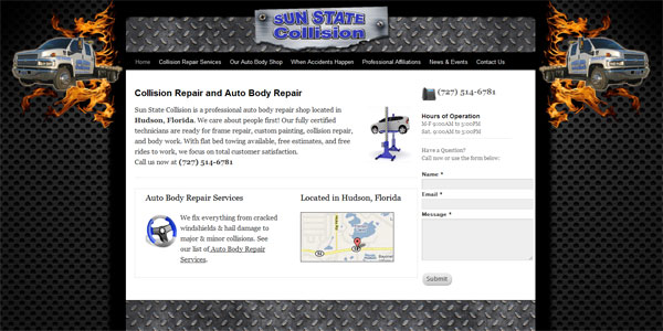 web site design SunStateCollision.com