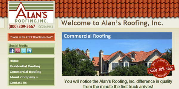 web site design Alan’s Roofing, Inc.