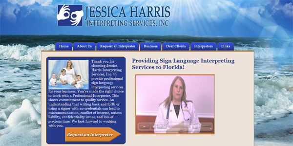 web site design JessicaHarrisInterpretingServices.com